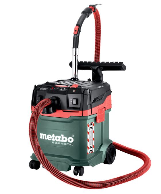 Metabo 36V 30L Cordless H Class Vacuum