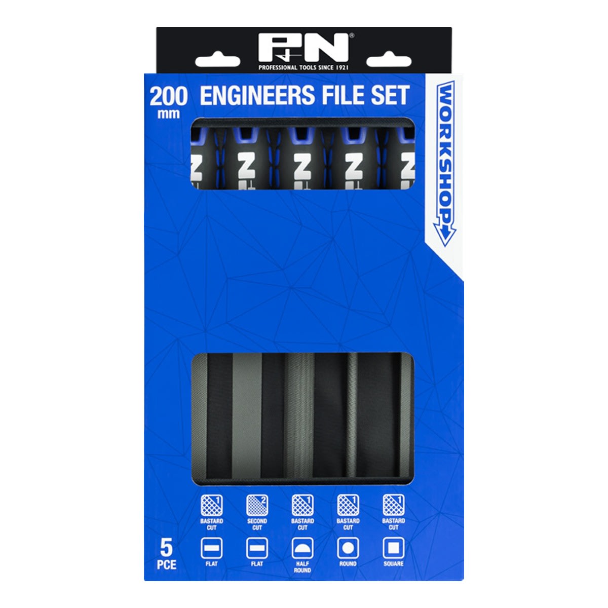 SUTTON FILE SET 200MM P+N ENG 5 Piece