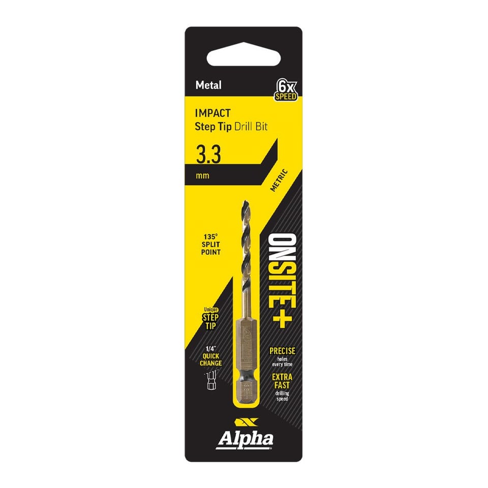 Alpha ONSITE Plus Impact Step Tip Drill Bit 3.3mm