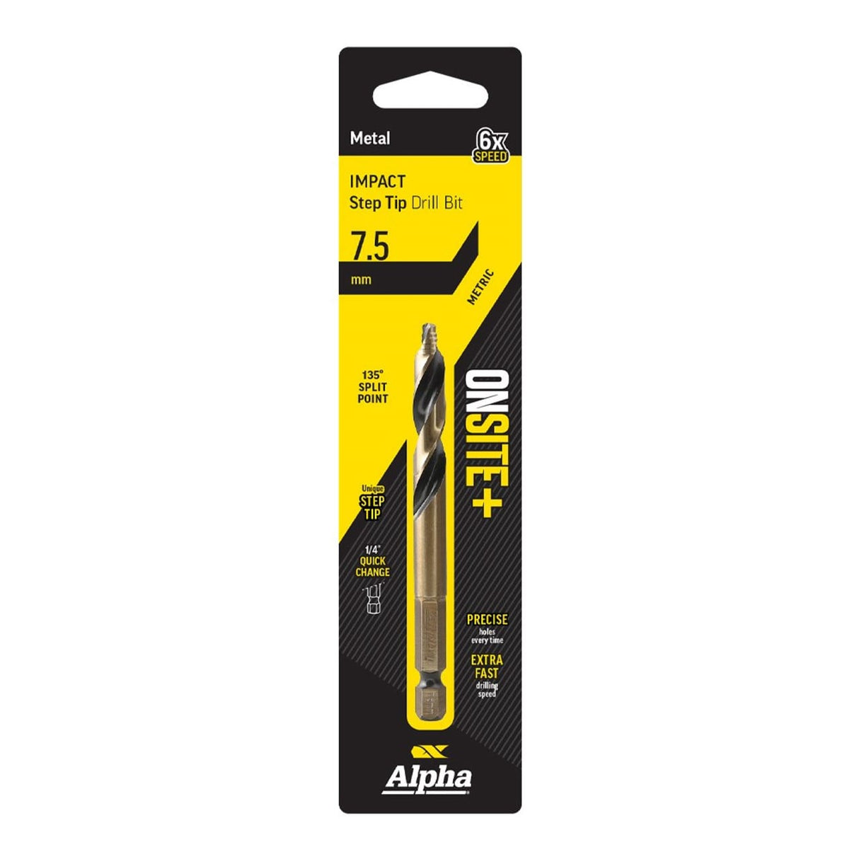 Alpha ONSITE Plus Impact Step Tip Drill Bit 7.5mm