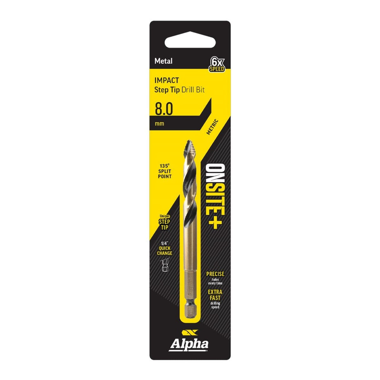 Alpha ONSITE Plus Impact Step Tip Drill Bit 8.0mm