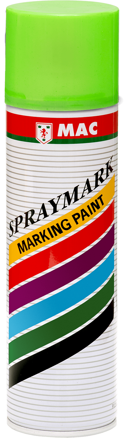 MAC SprayMark Paint Safety 400ml 12 - Fluro Green