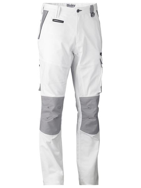 Bisley, Painters Cargo Pants, BPC6422, Regular - White (Size: 107)