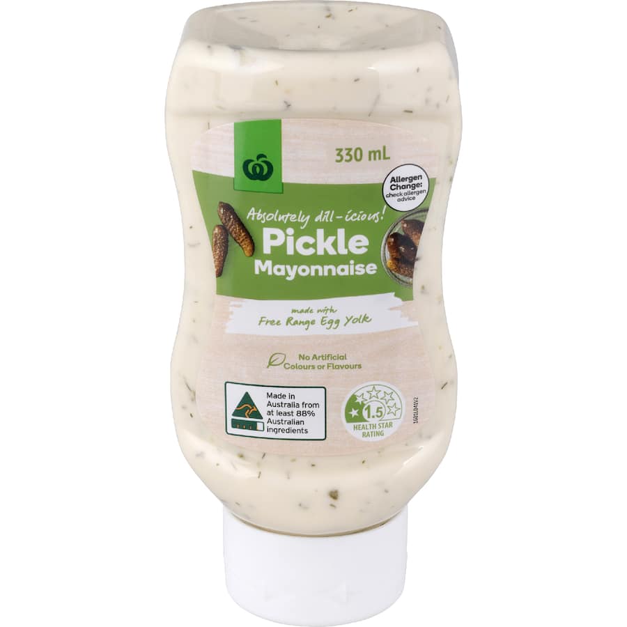Woolworths Mayonnaise Pickle - Squeeze bottle 330mL