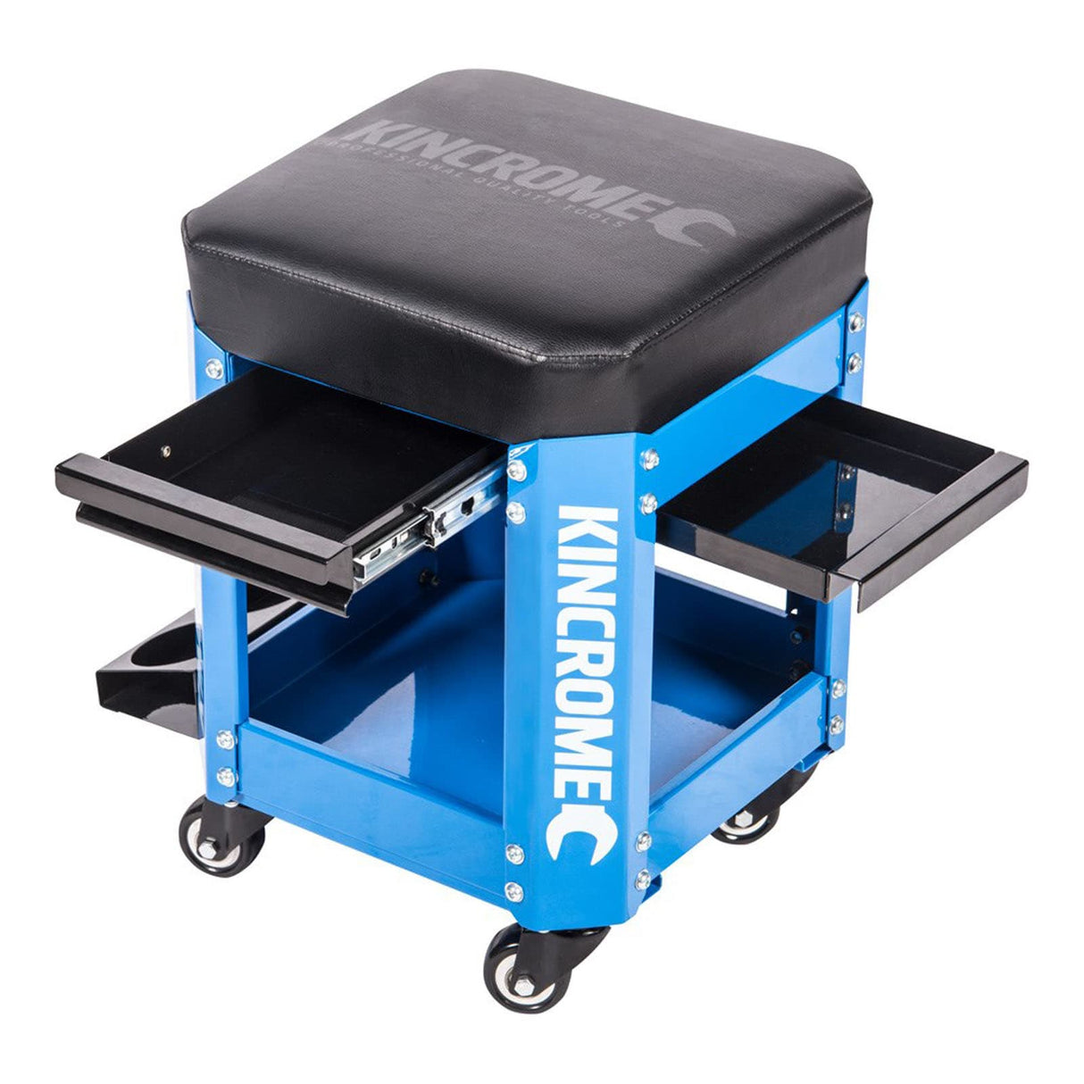 Workshop Creeper Seat 2-Drawer Electric Blue