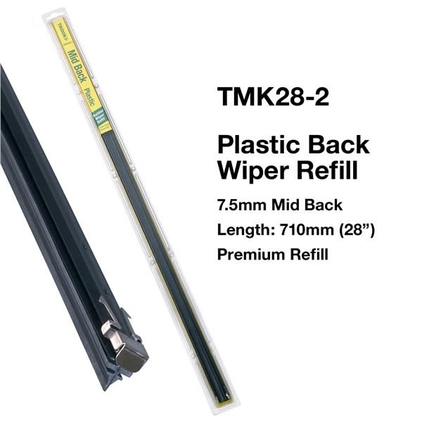 Tridon Plastic Wiper Refill Mid 28 Inch 2pk
