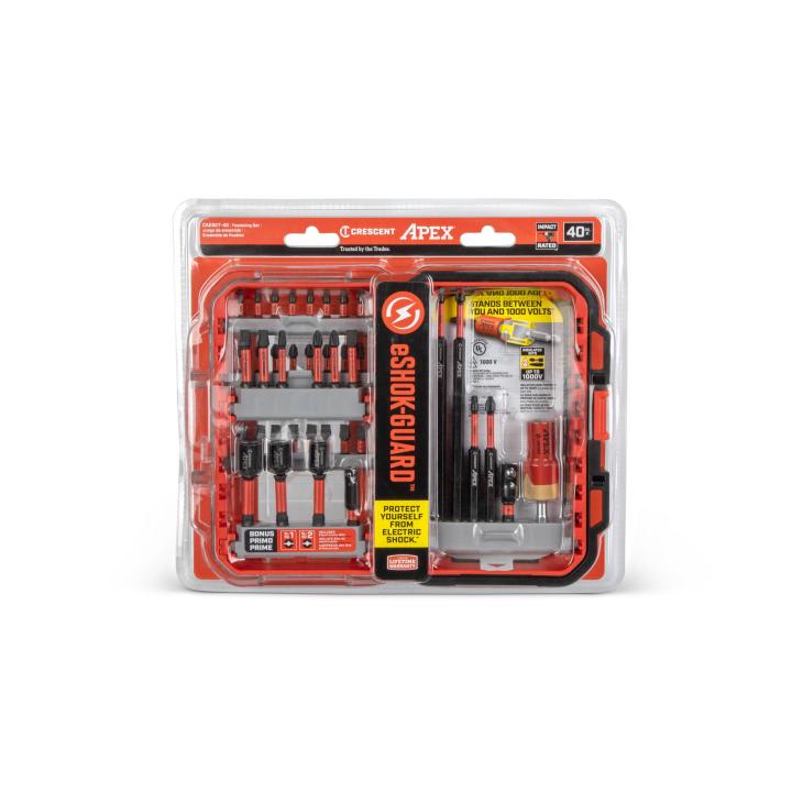 CRESCENT 40 Pc. eSHOK-GUARD alphaCASE Set