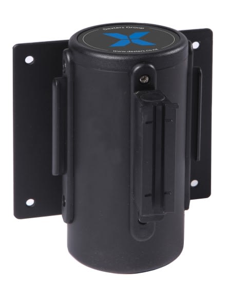 Wall Mount Retractable Belt, 4.87m, black/yellow b