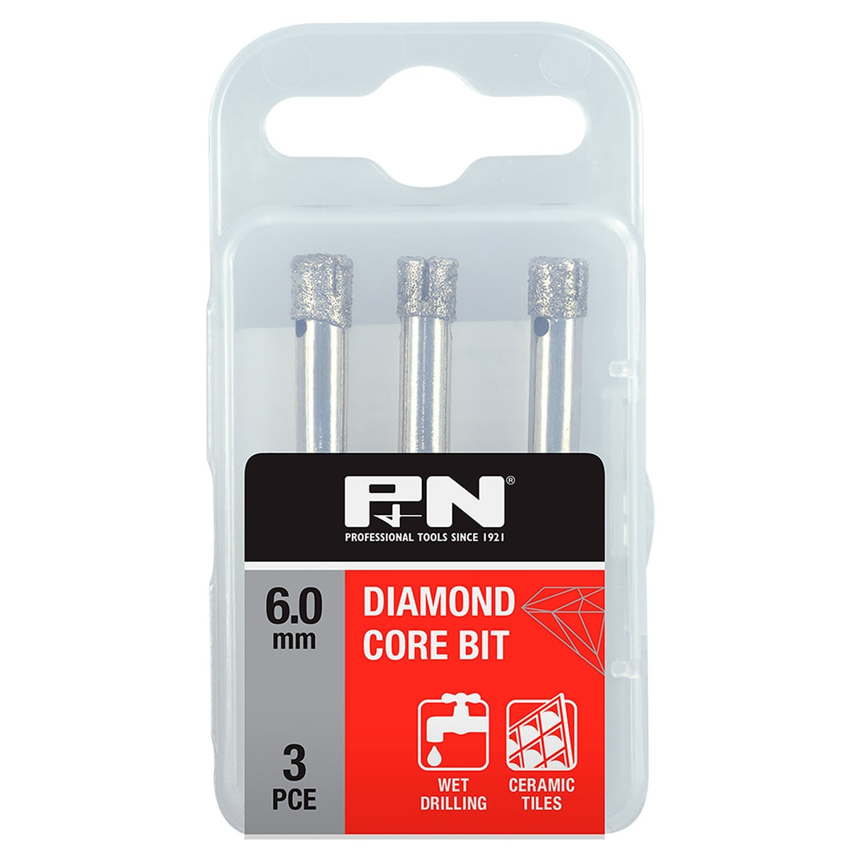 Drill Diamond Core 6.0mm 3PC Pn