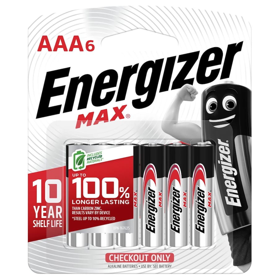 Energizer Max Batteries Aaa 6pack