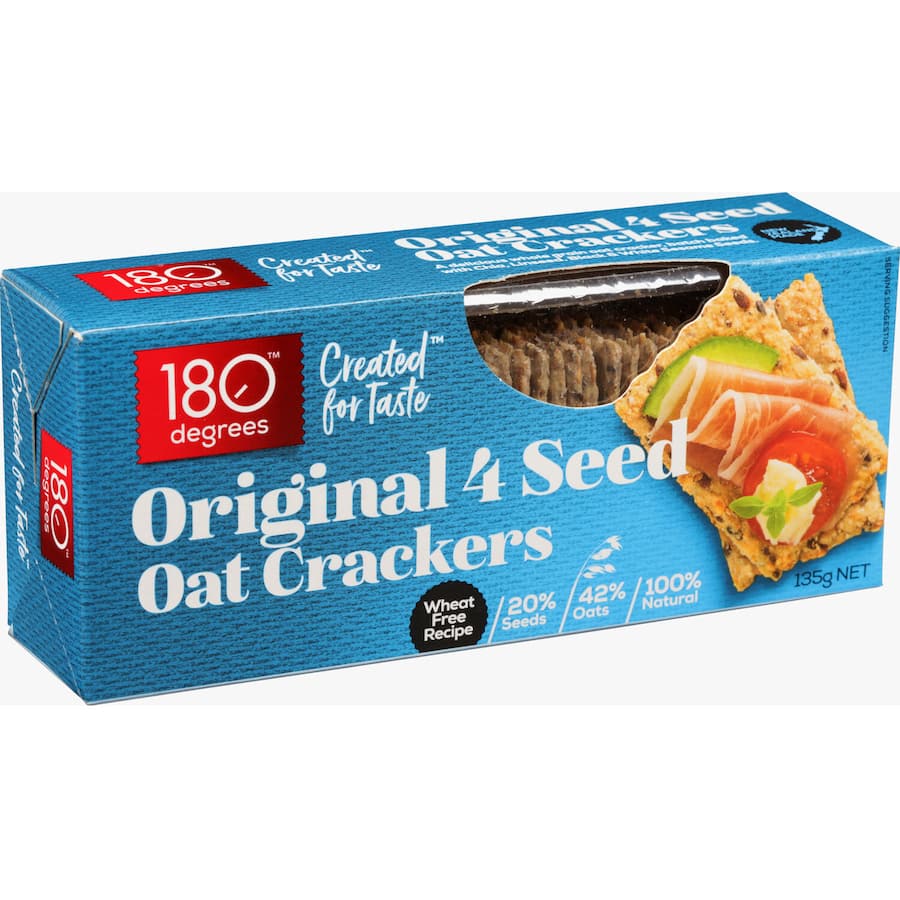 180 Degrees 4 Seed Oat Crackers Original 135g