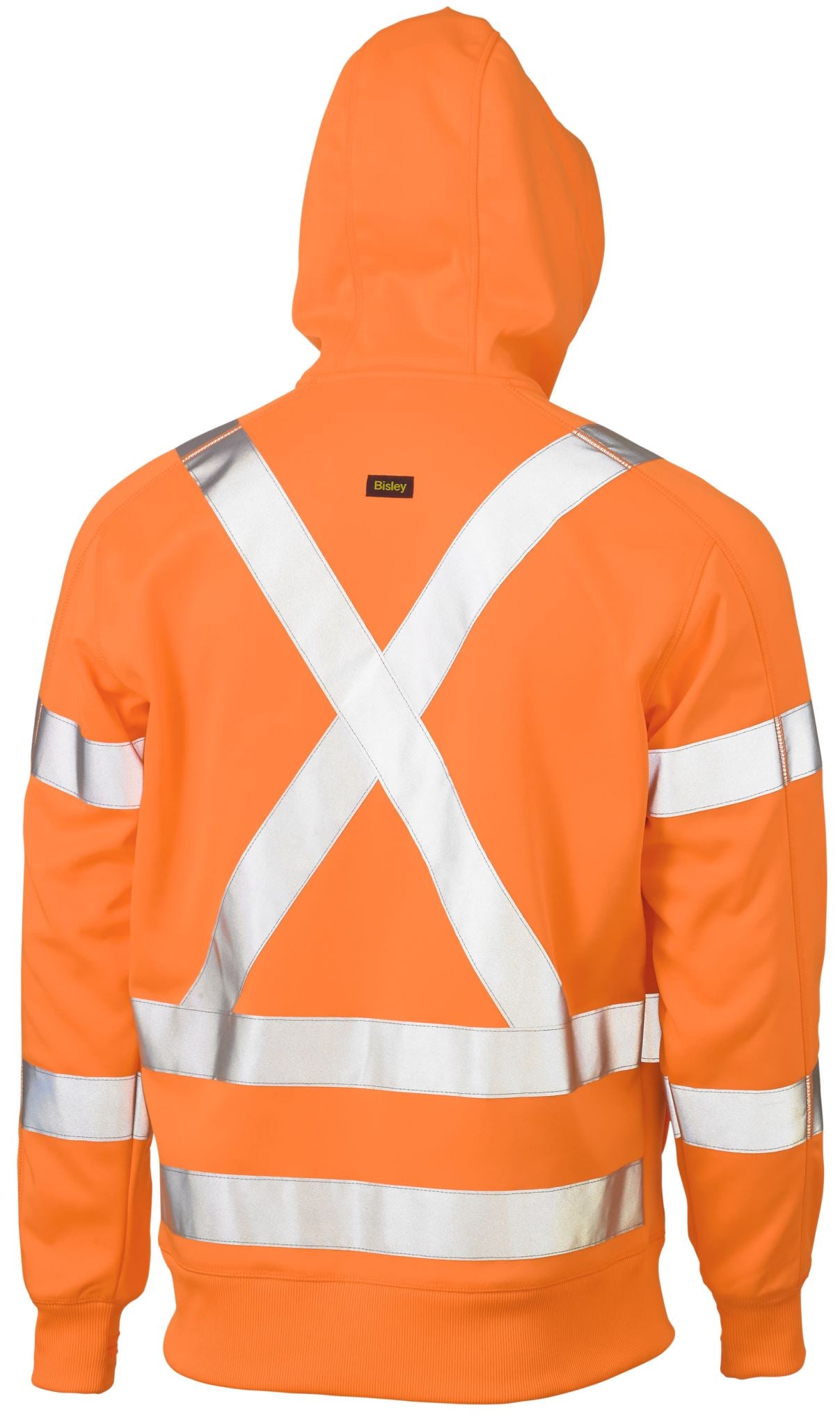 Bisley, X Taped Hi Vis Fleece Hoodie, BK6819XT - Orange - L