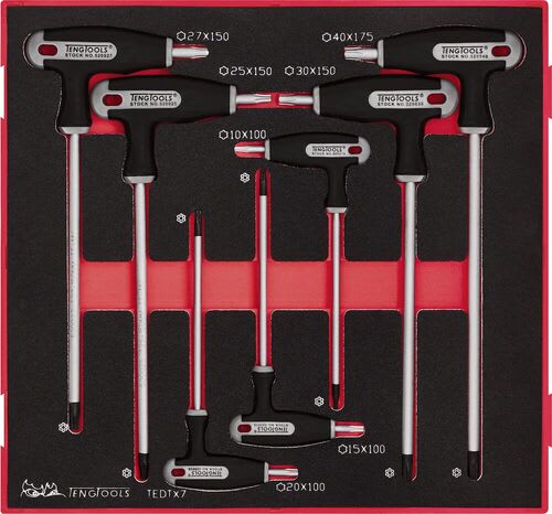 T-Handle TX Key Set FOAM2 7 Pieces
