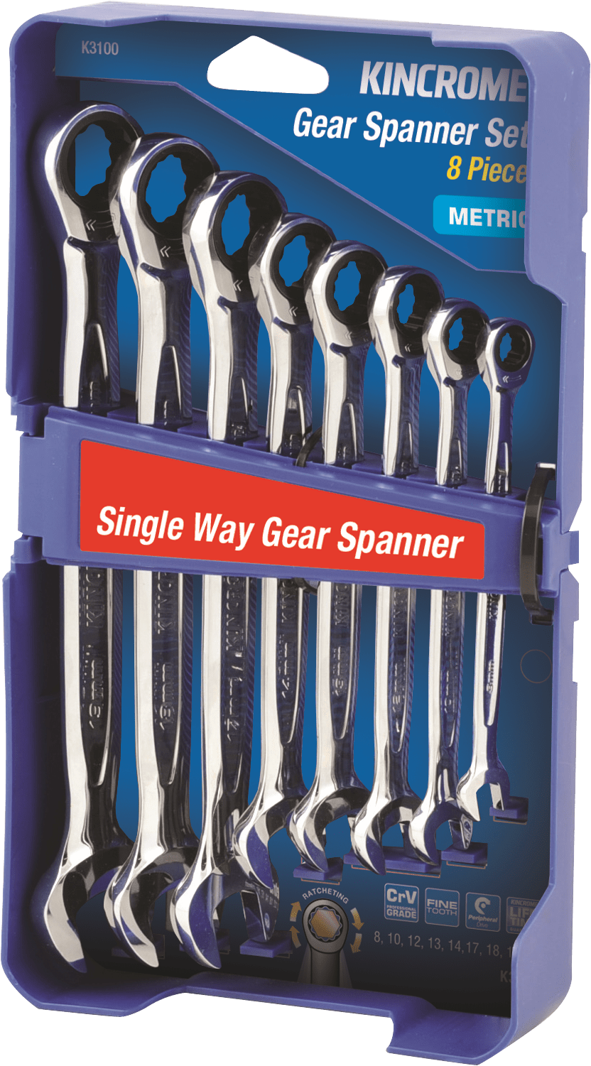 Kincrome 8 piece S/Way Gear Spanner Set - Metric