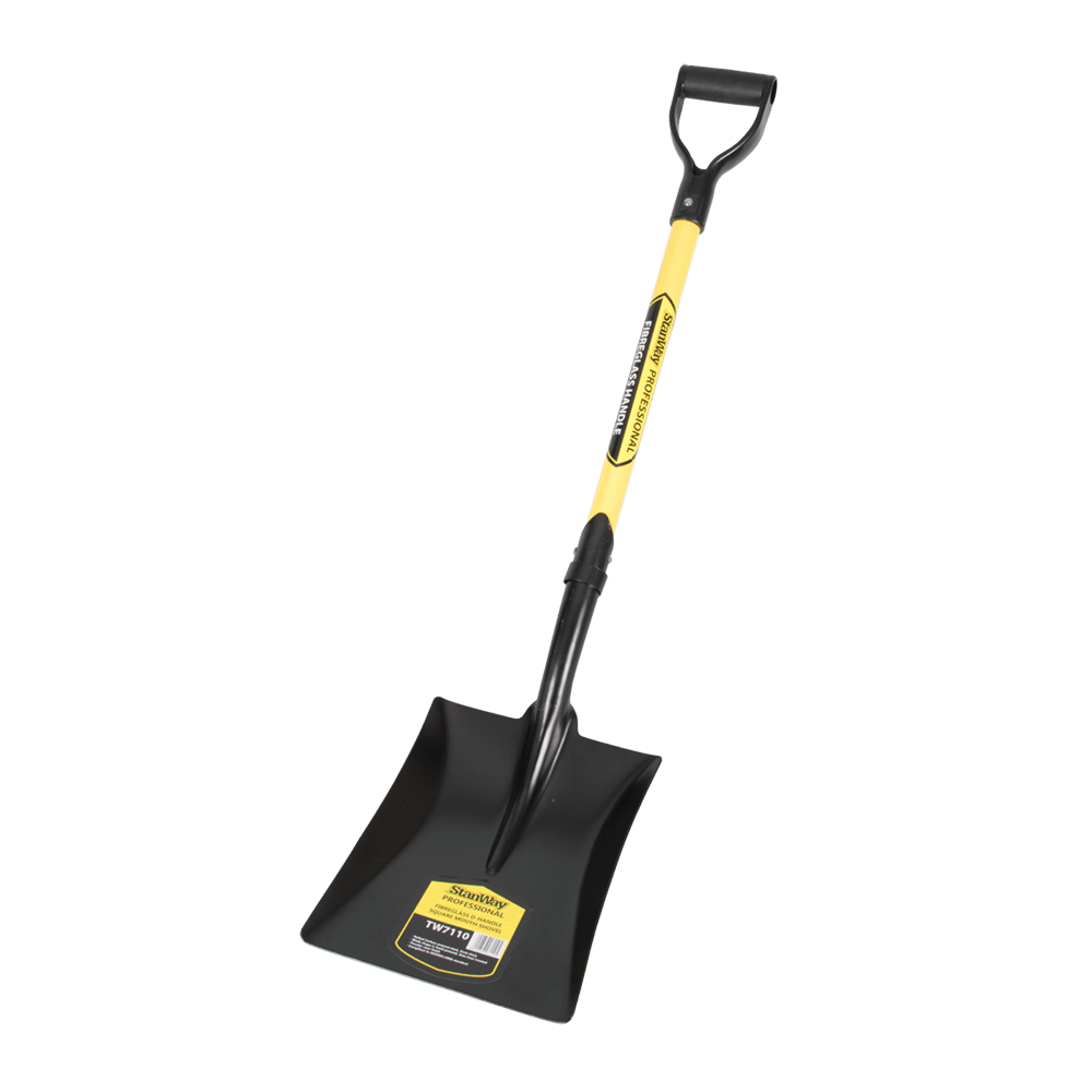 STANWAY Square Mouth Shovel w Fibreglass D-Handle