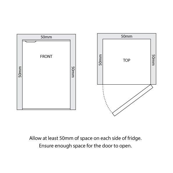 Nero Bar Fridge and Freezer - White 78L