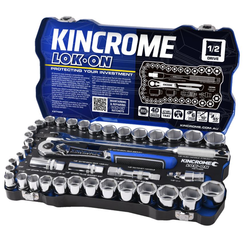 Kincrome Lok-On 1/2" Drive Socket Set - Metric 41 piece (Set)
