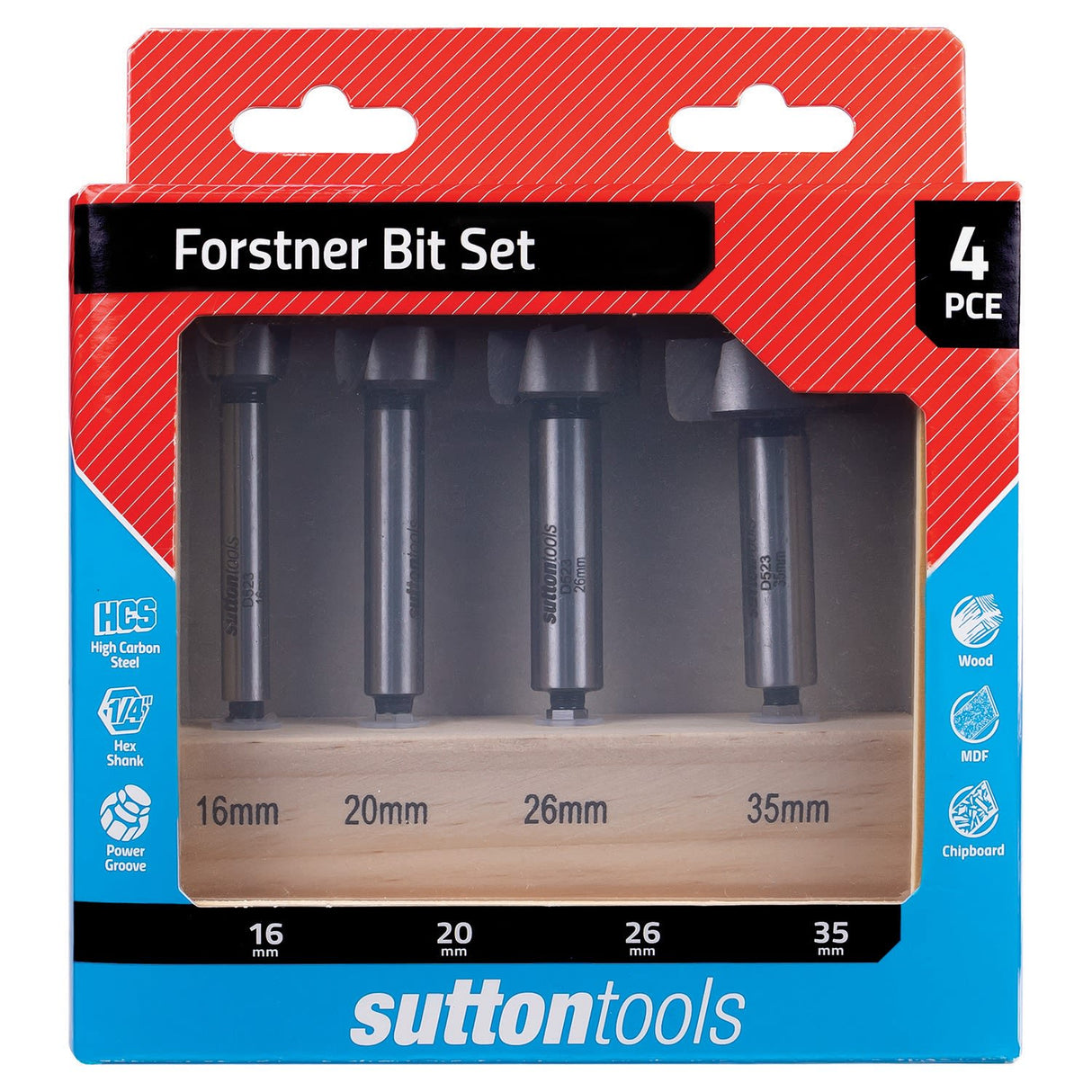 Sutton Forstner Drill Bit - 4 piece Set
