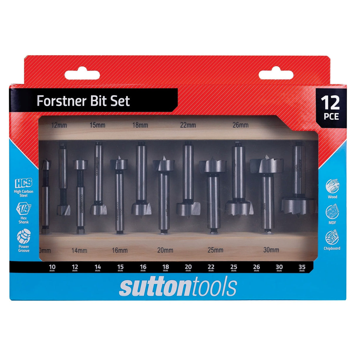 Sutton Forstner Drill Bit - 12 piece Set