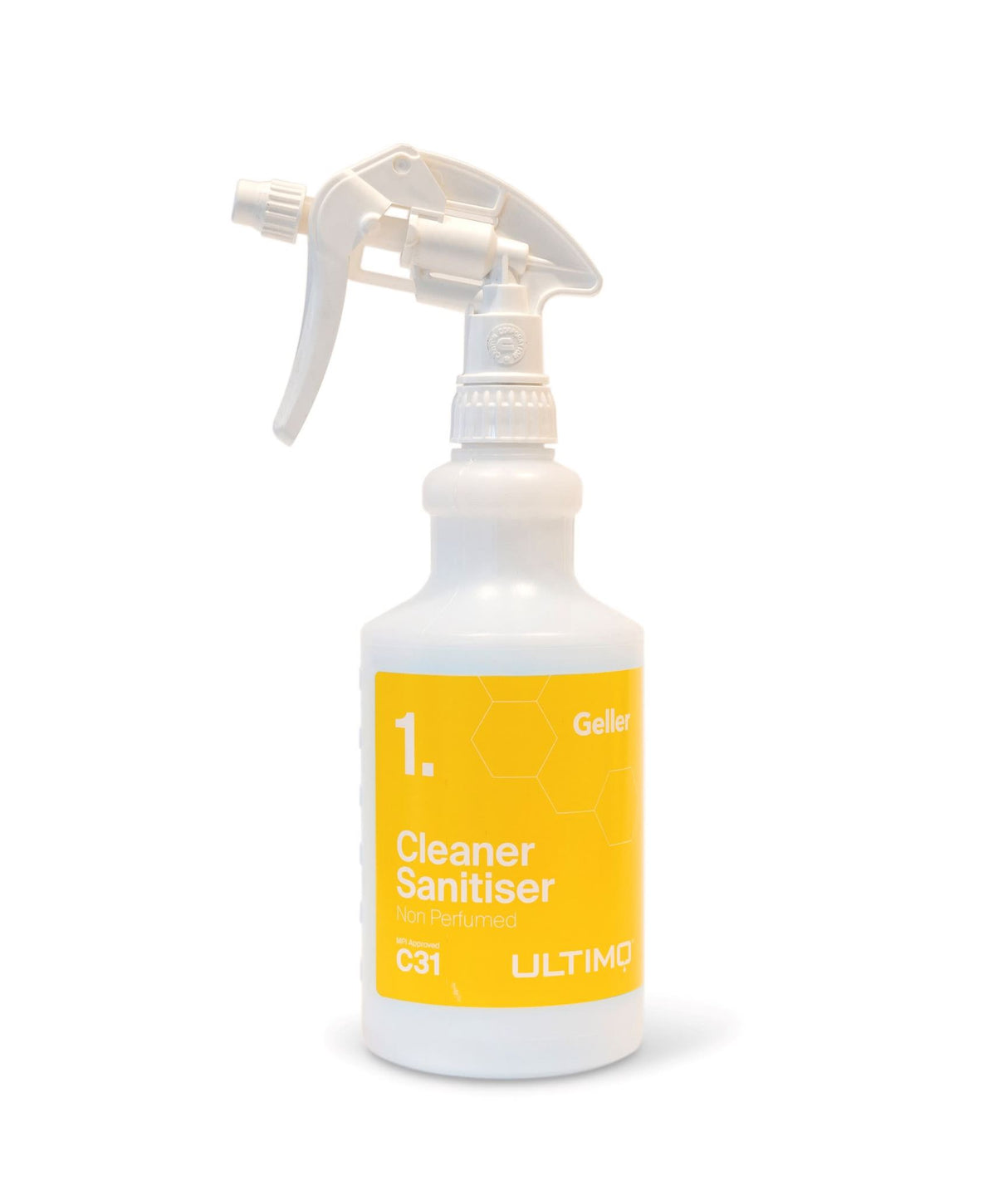 Geller Spray Bottle for #1 C31 Cleaner Sanitiser 750ml (Each)