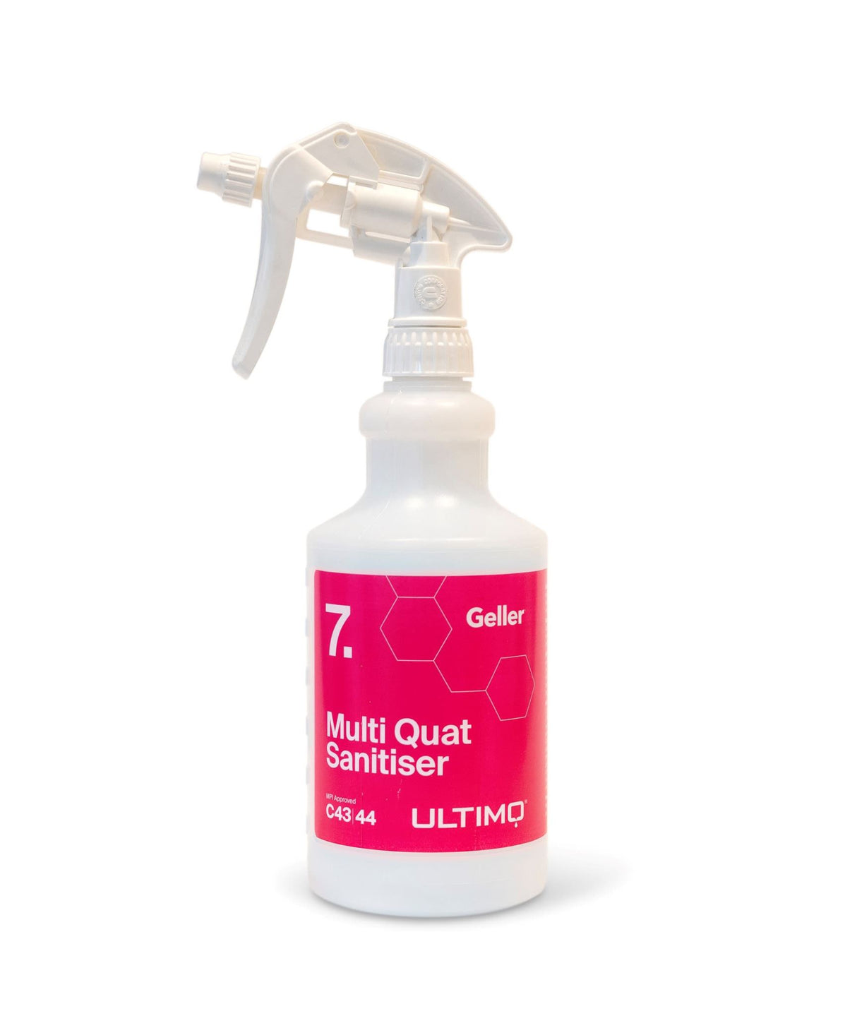 Geller Spray Bottle #7 for No Rinse Sanitiser 750ml