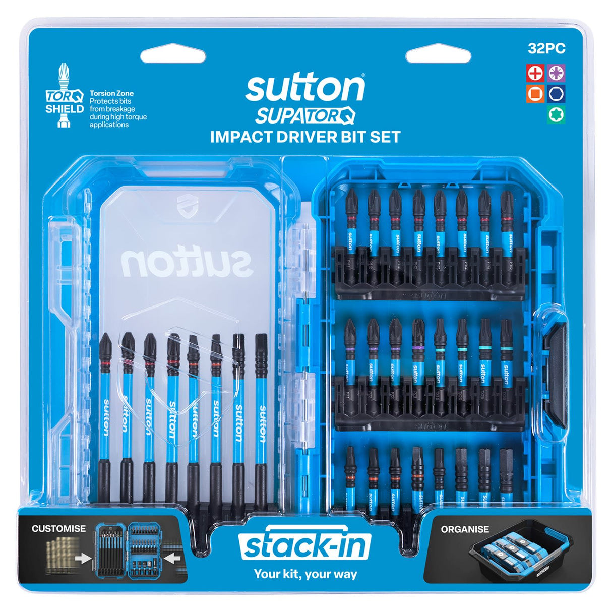 Sutton Stack-In Screwdriver Bit Set 32 Piece