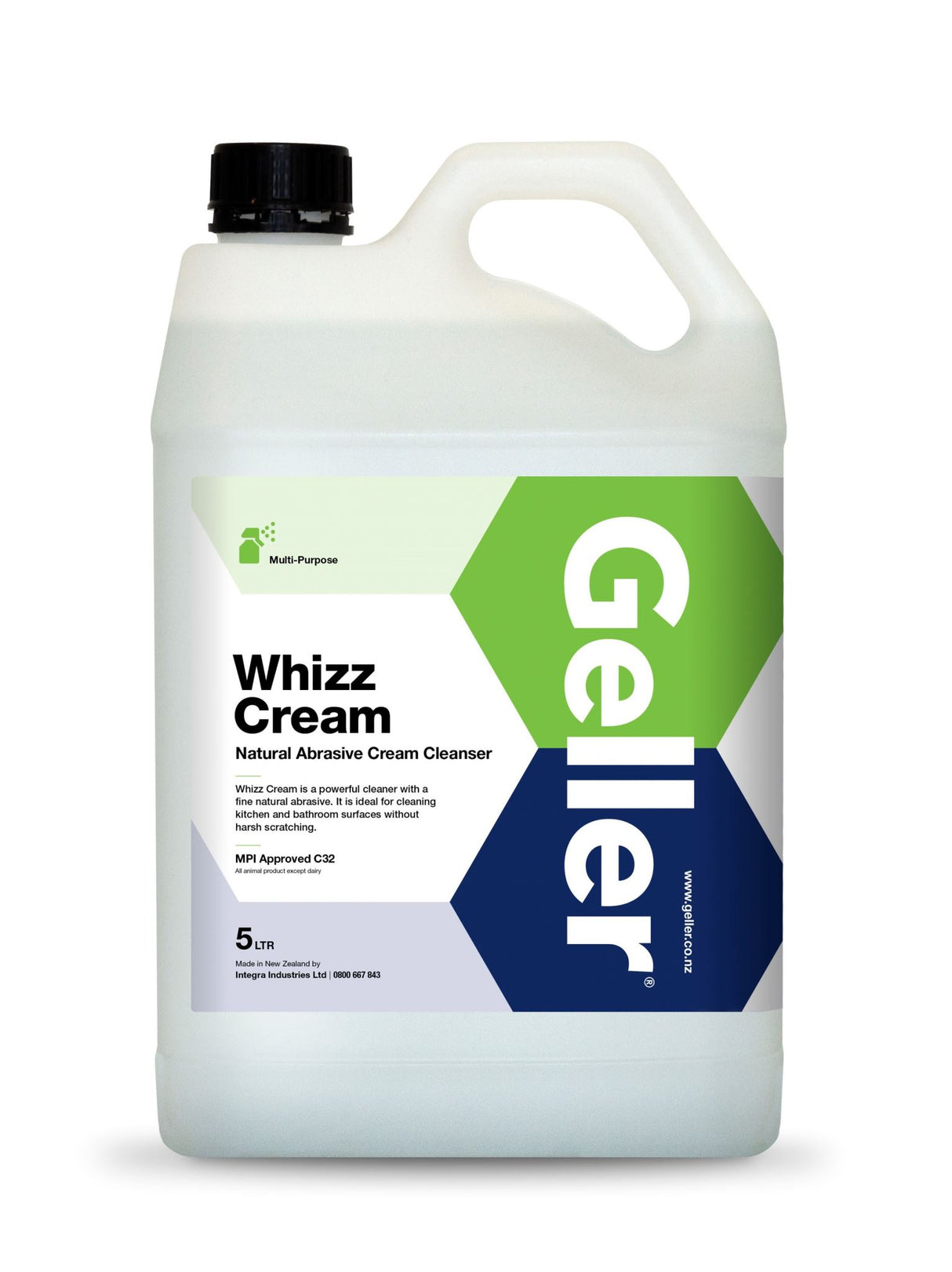 Geller Whizz Cream Natural Abrasive Cream Cleaner 5L (Each)