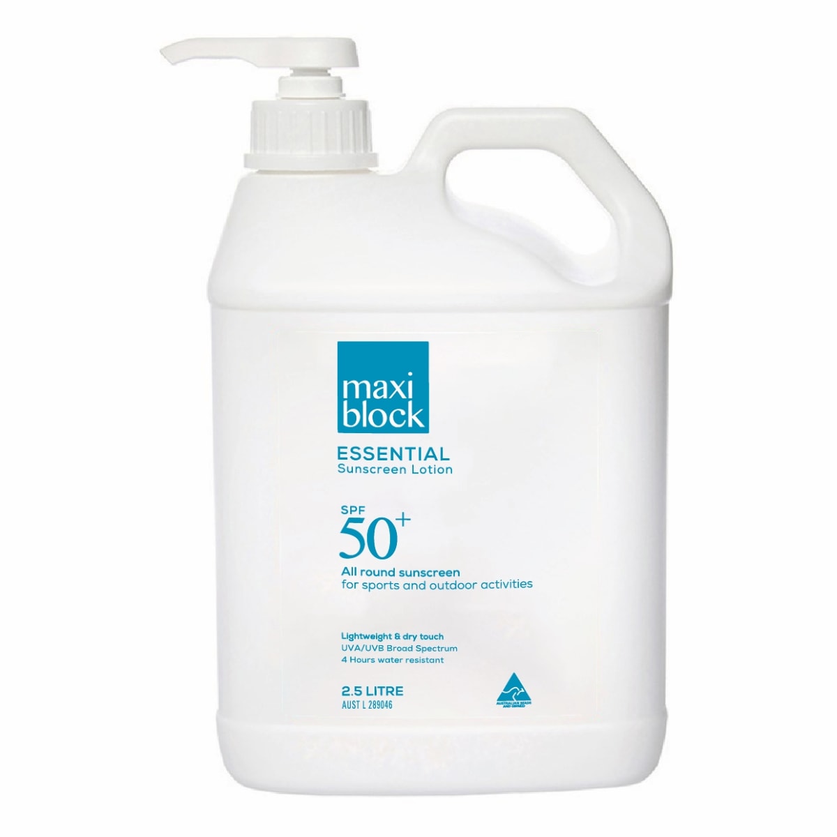 Maxiblock Essential Sunscreen SPF50+ 2.5L (Each)