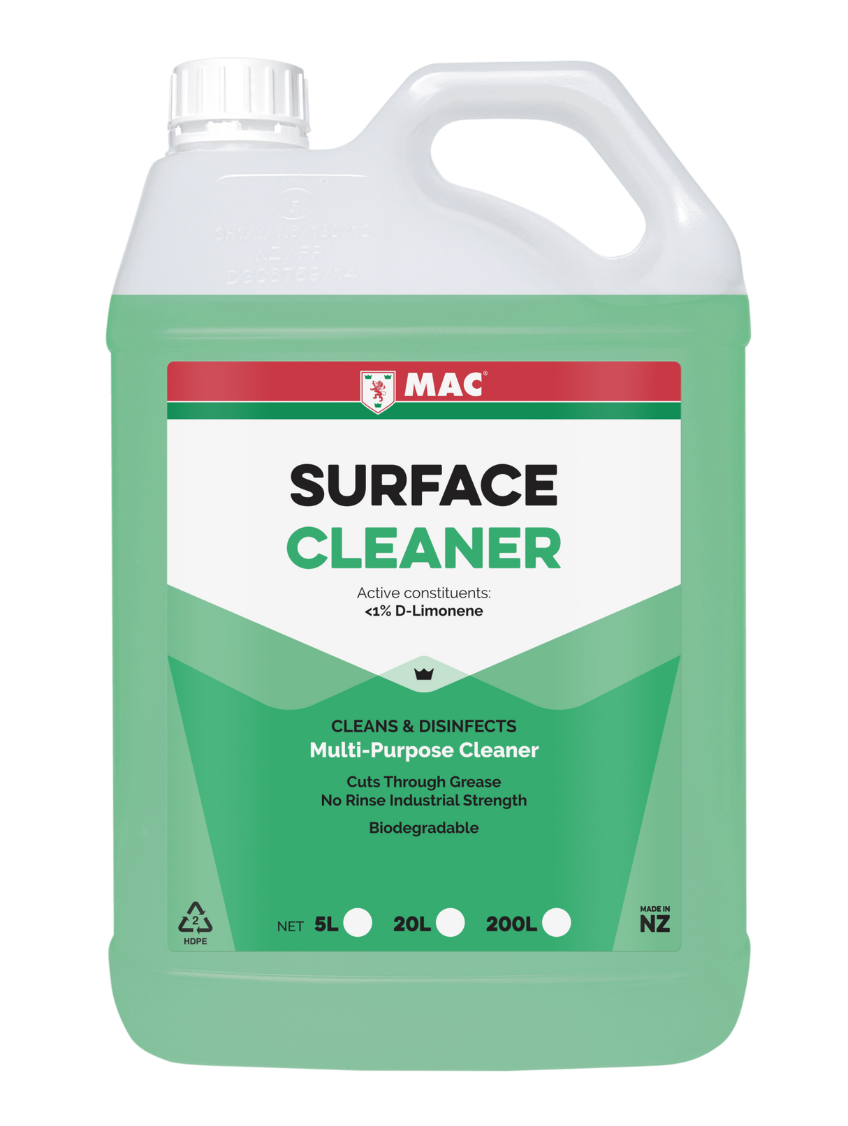 MAC Spray and Wipe Surface Cleaner 5L