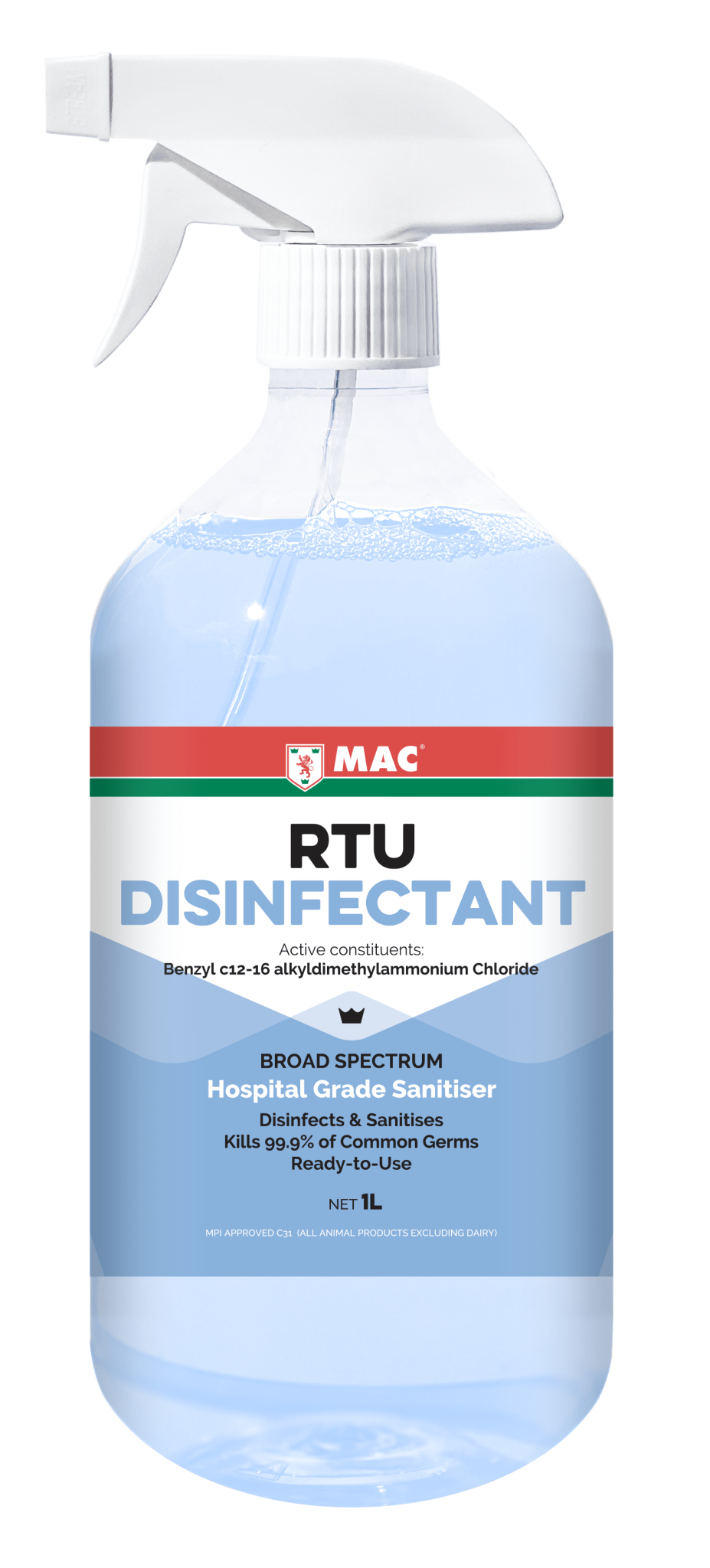 MAC Surface Disinfectant - Ready to Use 1L