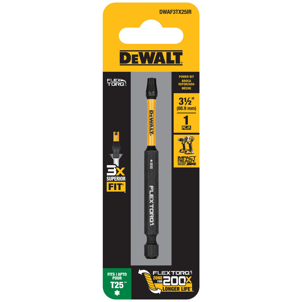 DeWalt T25 FLEXTORQ Screwdriver Bit 89mm 1 (Pack)