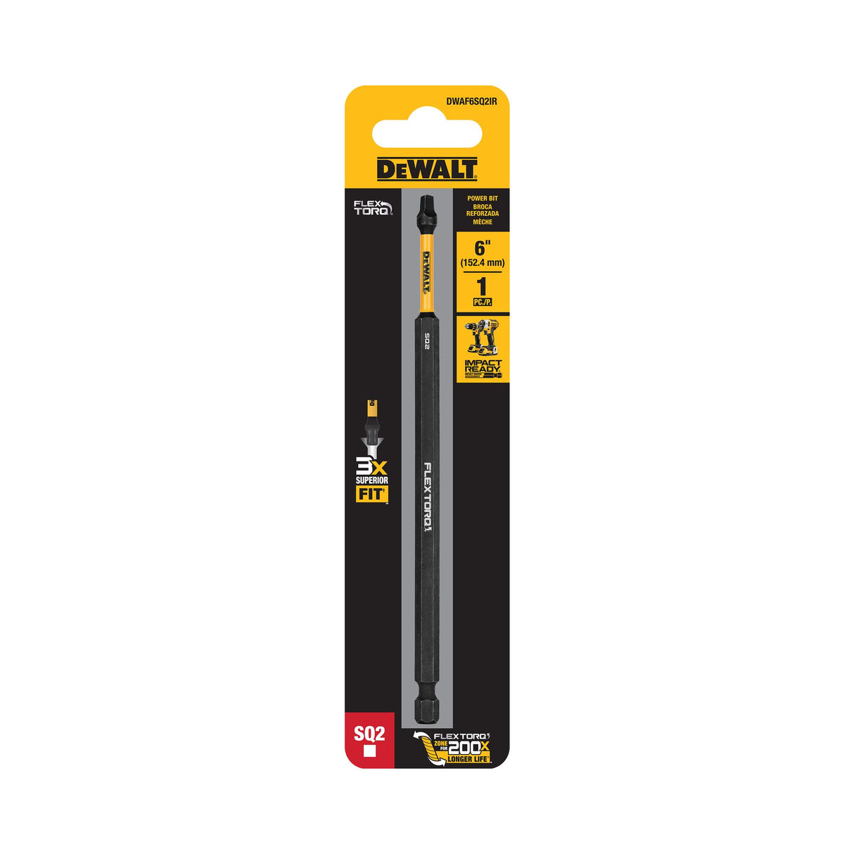 DeWalt SQ2 FLEXTORQ Screwdriver Bit 150mm 1 (Pack)