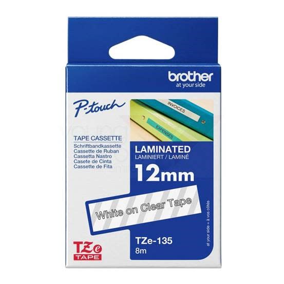 Brother Labeling Tape - White/Clear (Each)