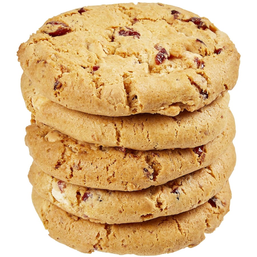 Woolworths Cookies Chunky White Choc & Cranberry 5pack