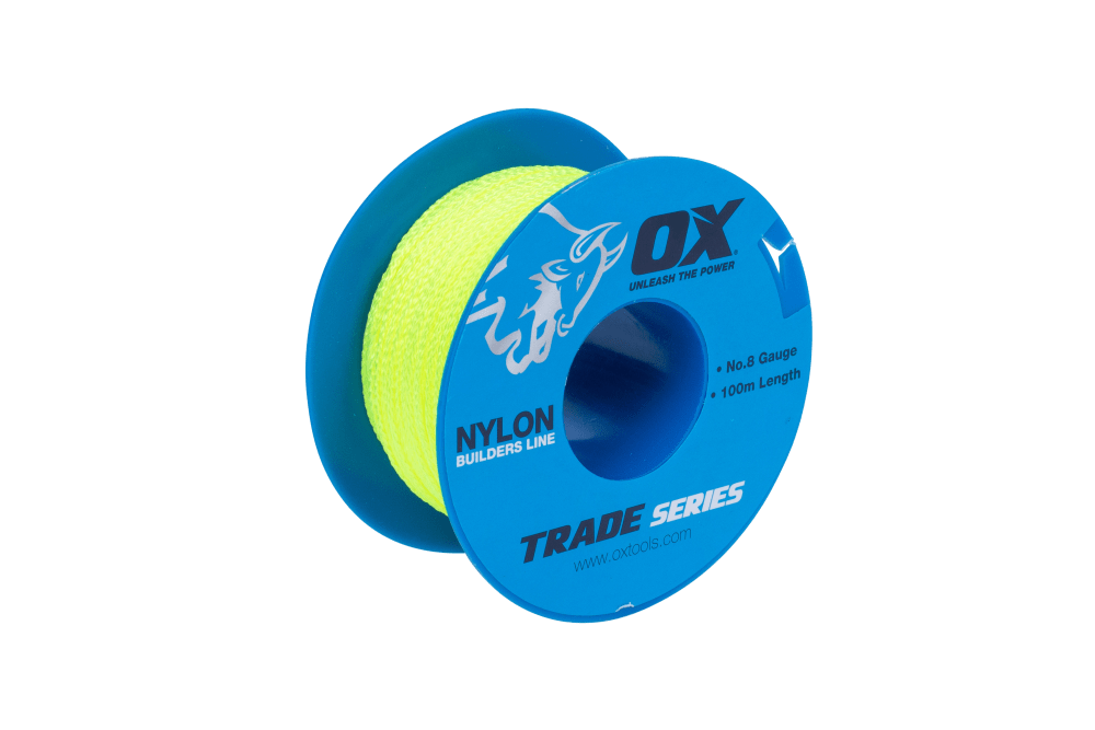 OX Trade Nylon Builders Line No.8 Gauge Lime 100m