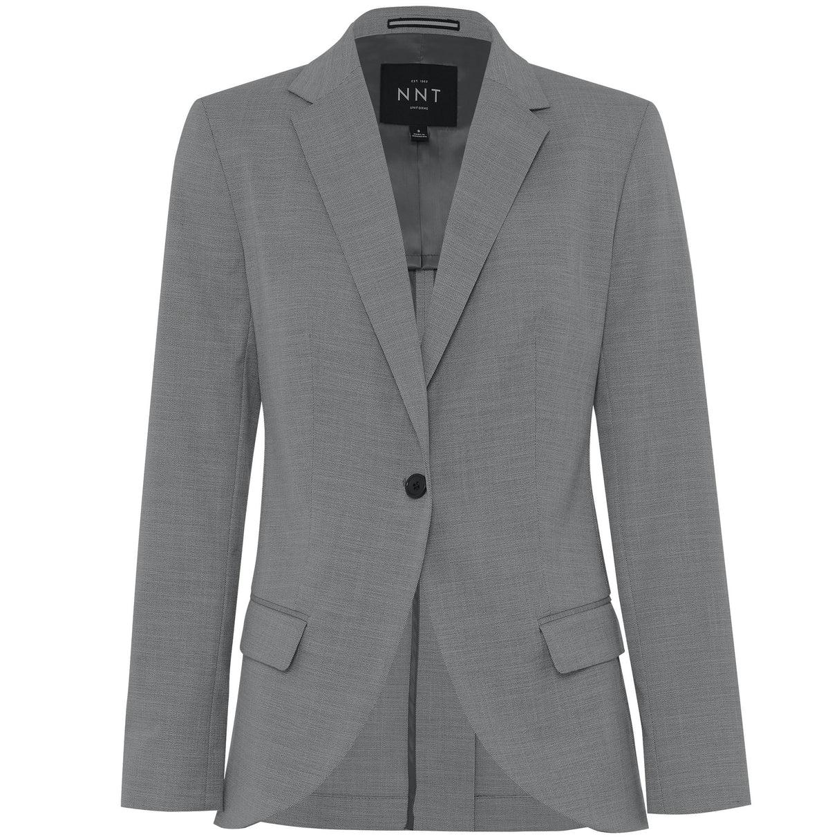 NNT Linen Look Half-Lined Jacket CAT1E9 - Grey - 16
