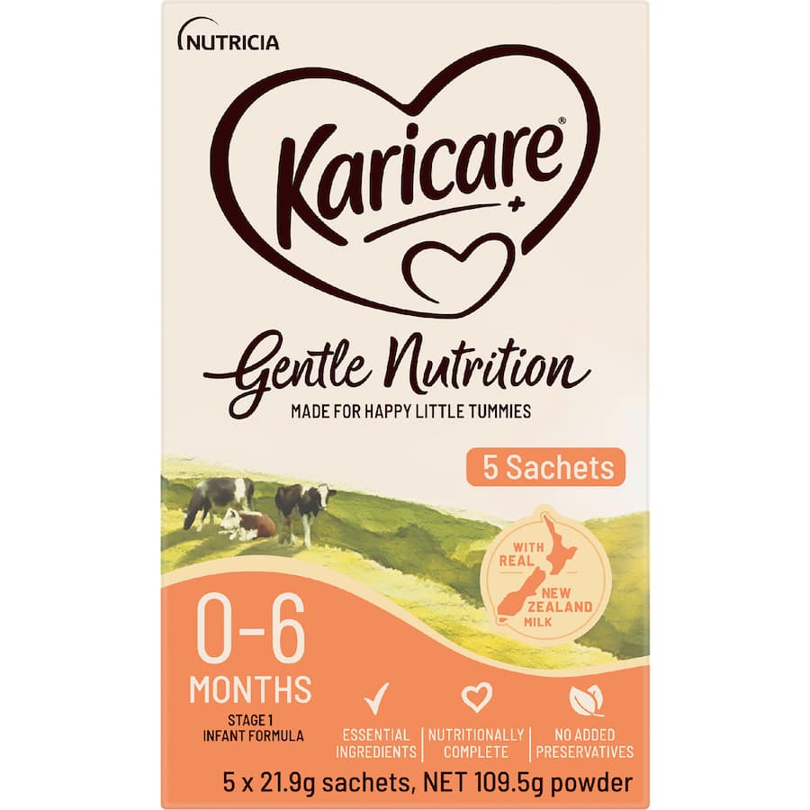 Karicare Stage 1 Baby Infant Formula From Birth To 6 Months Sachets 5x21.9g