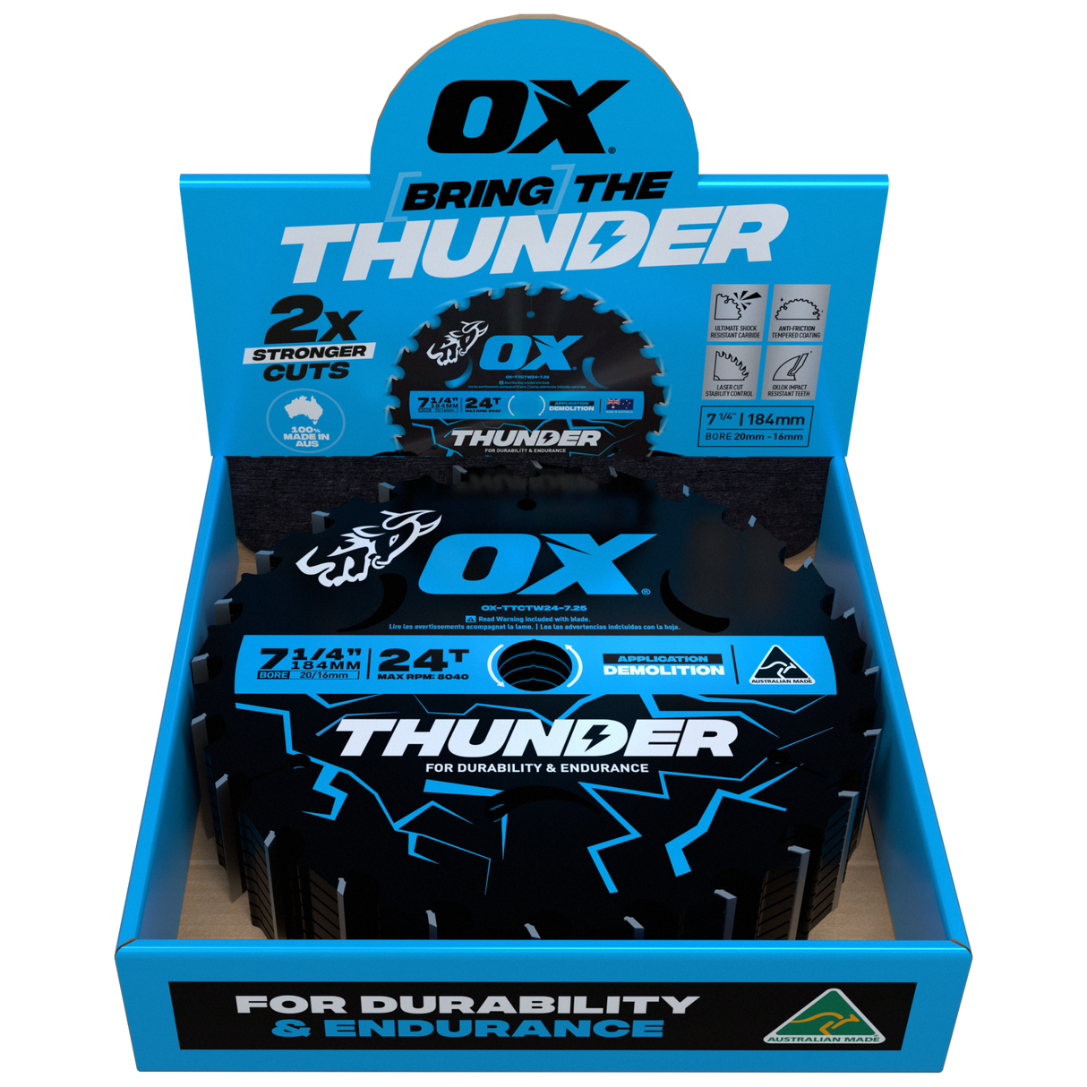 OX Pro Thunder Circular Saw Blade | 24T 184mm 10 (Pack)