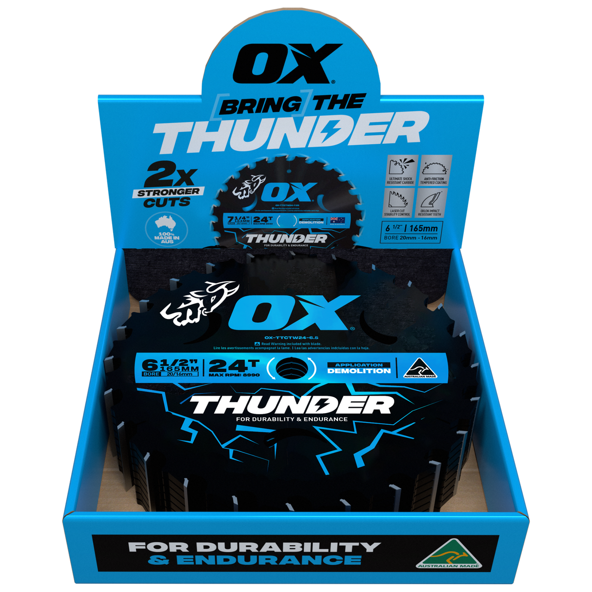 OX Pro Thunder Circular Saw Blade | 24T 165mm 10 (Pack)