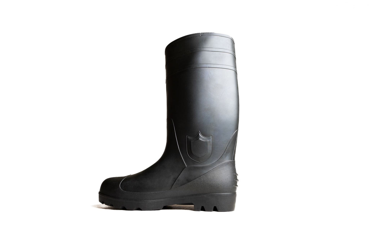Tredlite Waitoa Safety Gumboot TR007- Black - Black (Size: 13)