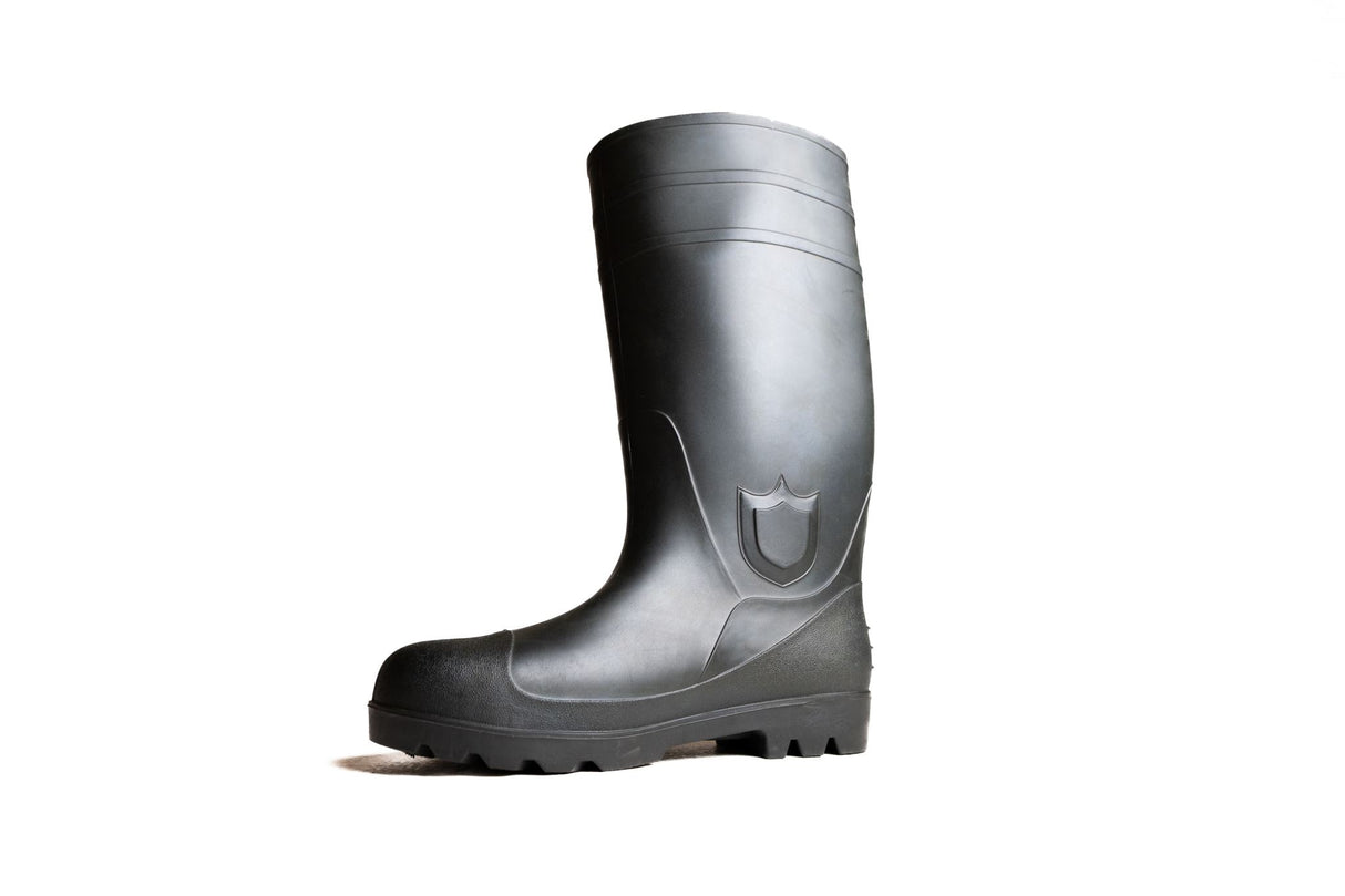 Tredlite Waitoa Safety Gumboot TR007- Black - Black (Size: 09)