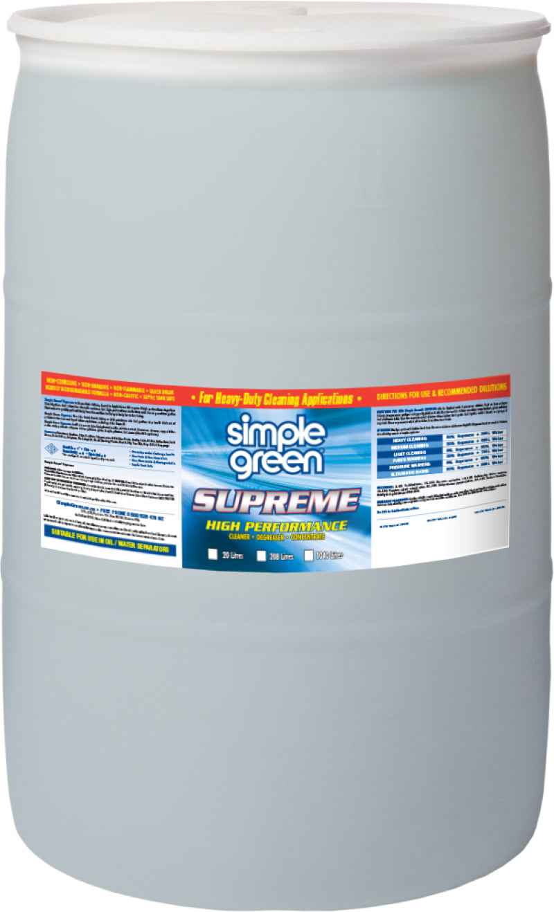 Simple Green Supreme Heavy Duty Cleaner Degreaser 208L