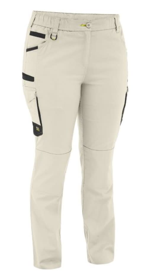 Bisley, FLX & Move Elastic Waist Women's Cargo - Stone (Size: 16)