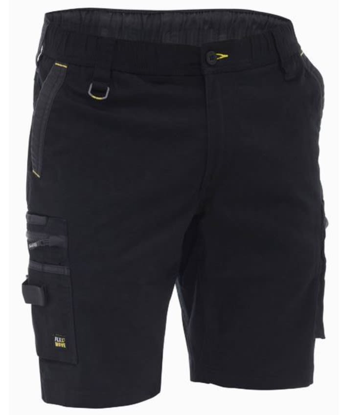 Bisley, FLX & Move Elastic Waist Short, BSHC1338 - Black (Size: 132)