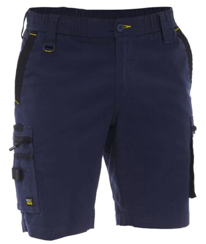 Bisley, FLX & Move Elastic Waist Short, BSHC1338 - Navy (Size: 102)