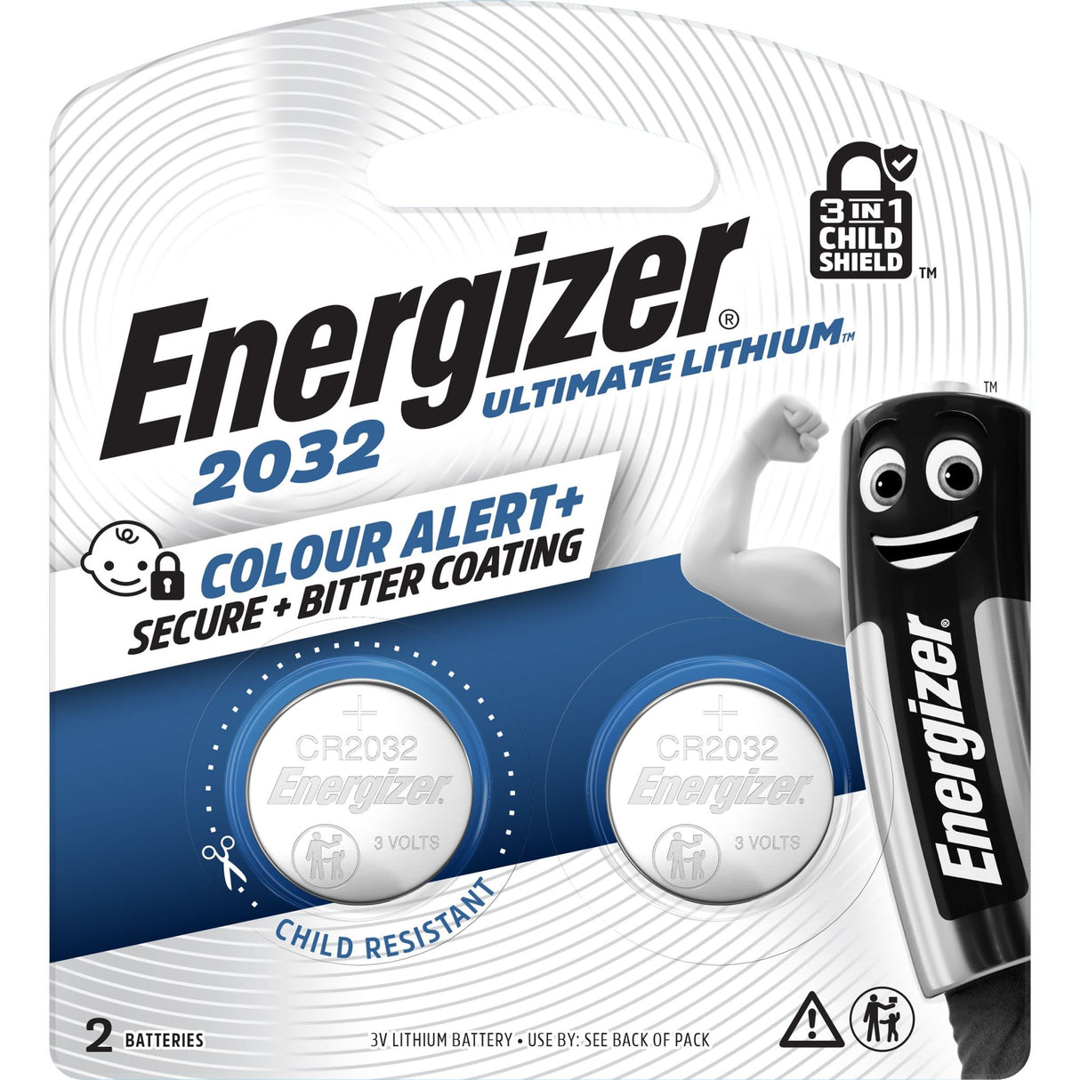Energizer Battery Coin Ultimate Lithium 2032 Pack of 2