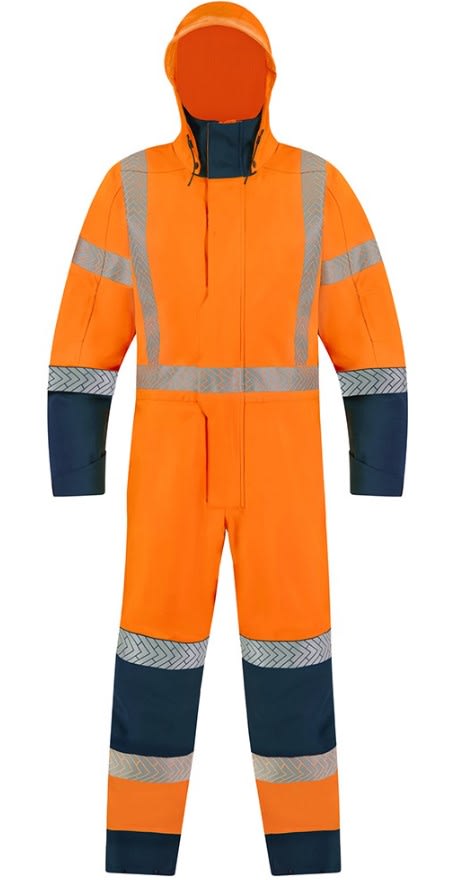 Bison, Extreme Flex Rain TTMC Overall, 483501ONX - Orange/Navy - XL