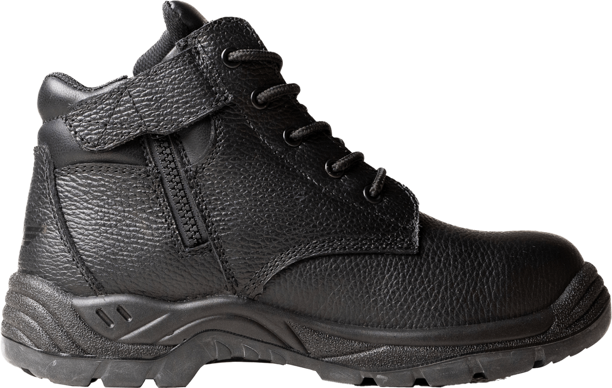Tredlite Catlins Womens Zip Sided Safety Boot Blk - Black - 12