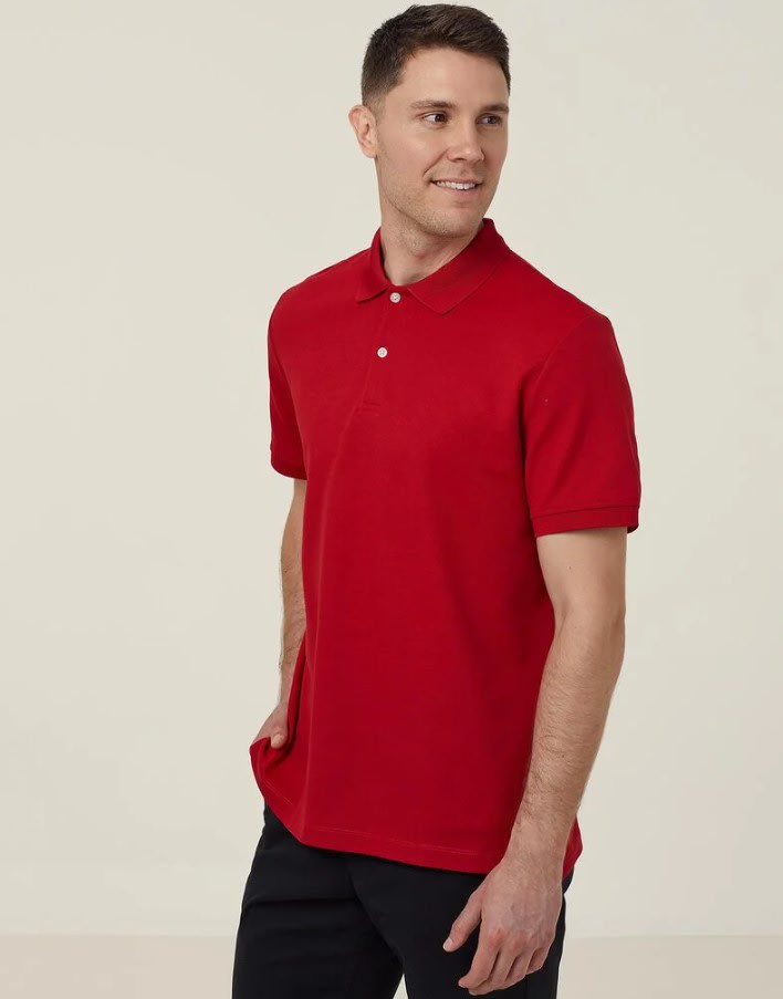 NNT, Men's Anti-bacterial Polyface Polo, CATJ2M - Red (Size: L)