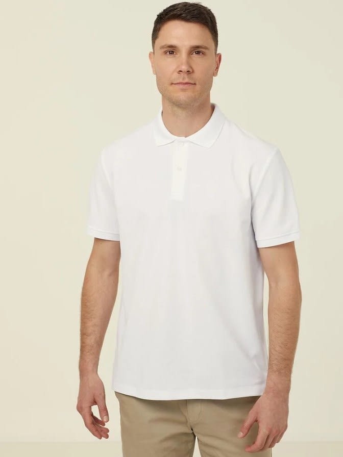 NNT, Men's Anti-bacterial Polyface Polo, CATJ2M - White (Size: M)